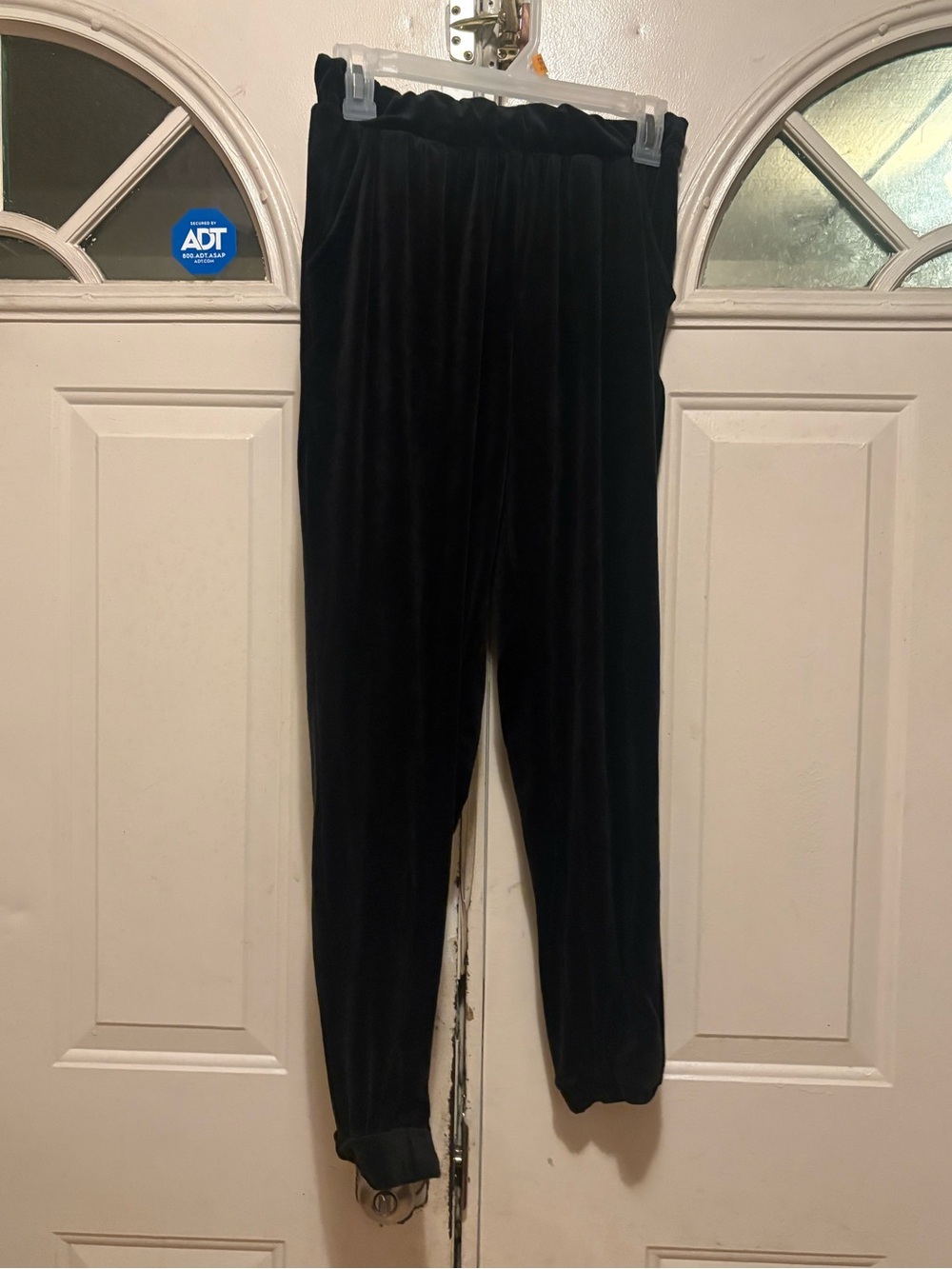 Black Velvet Jogger Pants